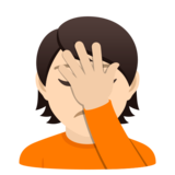 Person Facepalming: Light Skin Tone on JoyPixels 6.6