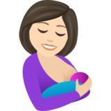 Breast-Feeding: Light Skin Tone on JoyPixels 7.0