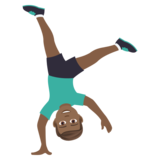 Man Cartwheeling: Medium-Dark Skin Tone on JoyPixels 7.0