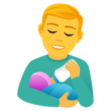Man Feeding Baby on JoyPixels 7.0