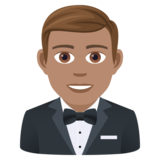 Man in Tuxedo: Medium Skin Tone on JoyPixels 7.0