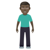Man Standing: Dark Skin Tone on JoyPixels 7.0