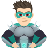 Man Supervillain: Light Skin Tone on JoyPixels 7.0