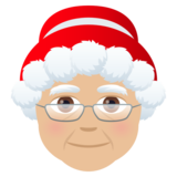 Mrs. Claus: Medium-Light Skin Tone on JoyPixels 7.0