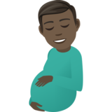 Pregnant Man: Dark Skin Tone on JoyPixels 7.0