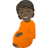 Pregnant Person: Dark Skin Tone on JoyPixels 7.0