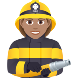 Woman Firefighter: Medium Skin Tone on JoyPixels 7.0