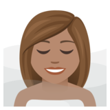 Woman in Steamy Room: Medium Skin Tone on JoyPixels 7.0