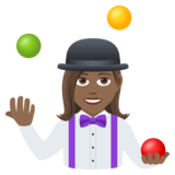 Woman Juggling: Medium-Dark Skin Tone on JoyPixels 7.0