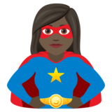 Woman Superhero: Dark Skin Tone on JoyPixels 7.0