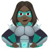 Woman Supervillain: Dark Skin Tone on JoyPixels 7.0