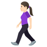 Woman Walking: Light Skin Tone on JoyPixels 7.0