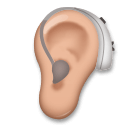 Ear with Hearing Aid: Medium Skin Tone on LG Velvet