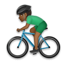 Man Biking: Medium-Dark Skin Tone on LG Velvet
