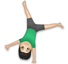 Man Cartwheeling: Light Skin Tone on LG Velvet