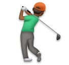 Man Golfing: Medium-Dark Skin Tone on LG Velvet