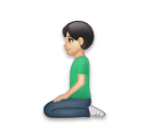 Man Kneeling: Light Skin Tone on LG Velvet