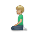 Man Kneeling: Medium-Light Skin Tone on LG Velvet