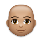 Man: Medium Skin Tone, Bald on LG Velvet