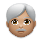 Man: Medium Skin Tone, White Hair on LG Velvet