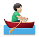 Man Rowing Boat: Light Skin Tone on LG Velvet
