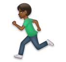 Man Running: Medium-Dark Skin Tone on LG Velvet