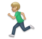 Man Running: Medium-Light Skin Tone on LG Velvet