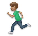 Man Running: Medium Skin Tone on LG Velvet