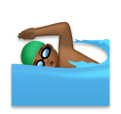 Man Swimming: Medium-Dark Skin Tone on LG Velvet