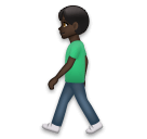 Man Walking: Dark Skin Tone on LG Velvet