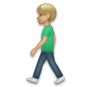 Man Walking: Medium-Light Skin Tone on LG Velvet