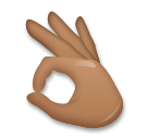 OK Hand: Medium-Dark Skin Tone on LG Velvet