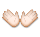 Open Hands: Light Skin Tone on LG Velvet