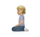 Person Kneeling: Medium-Light Skin Tone on LG Velvet