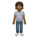 Person Standing: Medium-Dark Skin Tone on LG Velvet