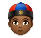Person with Skullcap: Medium-Dark Skin Tone on LG Velvet