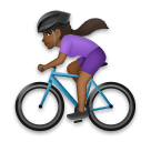 Woman Biking: Medium-Dark Skin Tone on LG Velvet