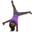 Woman Cartwheeling: Dark Skin Tone on LG Velvet