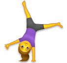 Woman Cartwheeling on LG Velvet