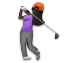Woman Golfing: Dark Skin Tone on LG Velvet