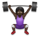Woman Lifting Weights: Dark Skin Tone on LG Velvet
