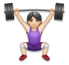 Woman Lifting Weights: Light Skin Tone on LG Velvet