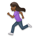 Woman Running: Medium-Dark Skin Tone on LG Velvet