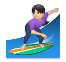 Woman Surfing: Light Skin Tone on LG Velvet