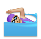 Woman Swimming: Medium-Light Skin Tone on LG Velvet