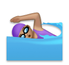 Woman Swimming: Medium Skin Tone on LG Velvet