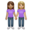 Women Holding Hands: Medium Skin Tone, Medium-Light Skin Tone on LG Velvet
