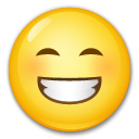 Beaming Face with Smiling Eyes on LG G5