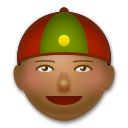 Person with Skullcap: Medium-Dark Skin Tone on LG G5