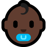 Baby: Dark Skin Tone on Microsoft Windows 10 Fall Creators Update